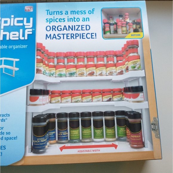 Spicy Shelf Patented Stackable Organizer - Pantry, Bathroom, Crafts - Picture 3 of 11